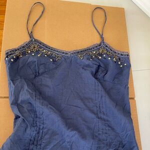 VINTAGE Hollister cotton sequin tank Cami Tank Top Strappy New rare Y2K